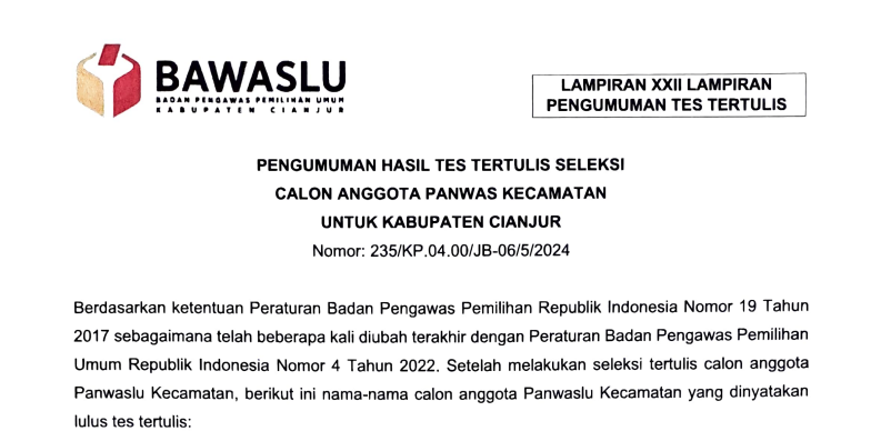 Pengumuman